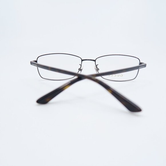 Gucci GG0063OJ 002 57mm Gunmetal/Havana Temples, New Men's Eyeglasses Frames. - Picture 8 of 9